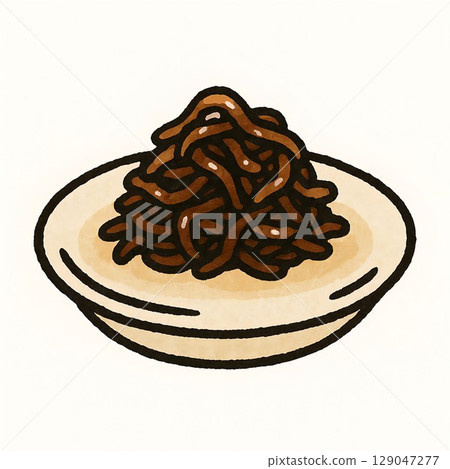 Tsukudani icon illustration that goes well with rice 129047277