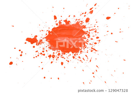 Red splash watercolor brush isolated on transparent background Red splash watercolor brush isolated on transparent background 129047328