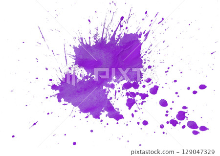 Purple splash watercolor brush isolated on transparent background Purple splash watercolor brush isolated on transparent background 129047329