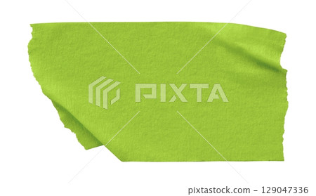 green crumpled torn tape isolated on transparent background 129047336