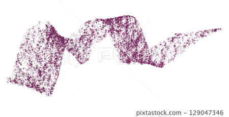 Purple crayon brush stroke isolated on transparent background 129047346