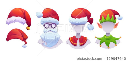 Christmas costume elements set 129047640