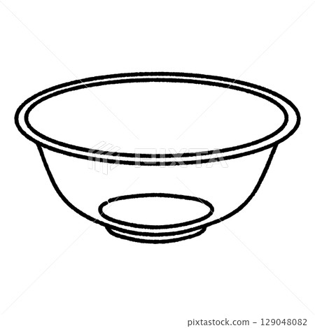 玻璃碗的粗略線條畫 129048082