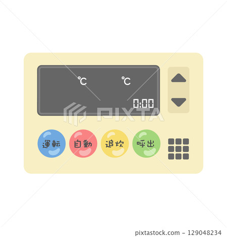 Water heater remote control illustration 129048234