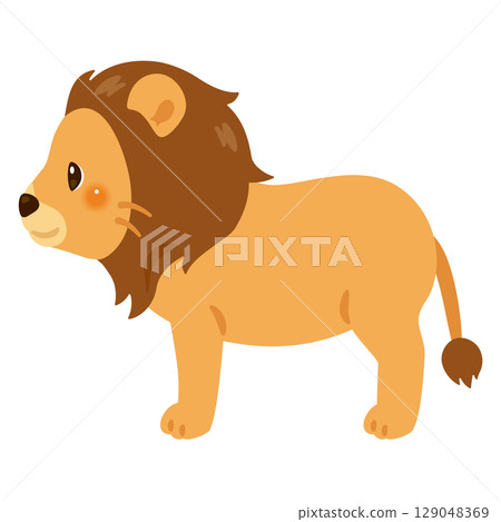 獅子側身插圖 獅子側身插圖 129048369