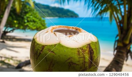 Palms placed under palm trees 129048456