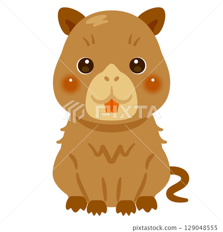 Illustration of a sitting Nutaria Illustration of a sitting Nutaria 129048555