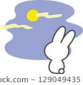 Rabbit watching the moon Rabbit watching the moon 129049435