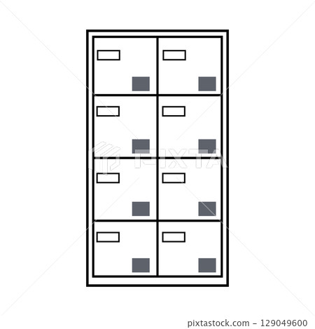 公寓大樓內快遞箱、快遞櫃、快遞箱使用場景示意圖 129049600