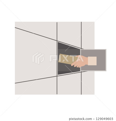 Illustration of delivery boxes in apartment buildings, delivery lockers, and delivery box usage scenes Illustration of delivery boxes in apartment buildings, delivery lockers, and delivery box usage scenes 129049603