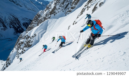 snowy, winter, snow 129049907