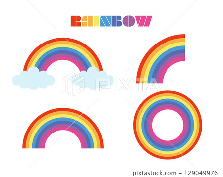 Rainbow vector illustration set 129049976