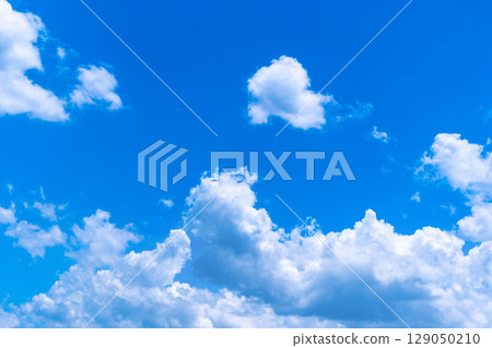 Summer blue sky and clouds 129050210