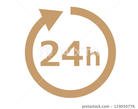 24-hour service icon (mark) 129050776