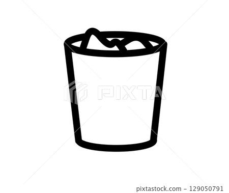 Trash can icon simple Trash can icon simple 129050791