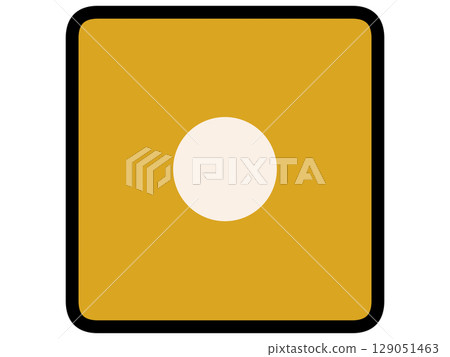 Simple and chic yellow dice illustration material 129051463