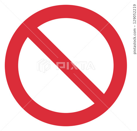Prohibition sign icon illustration Prohibition sign icon illustration 129052219