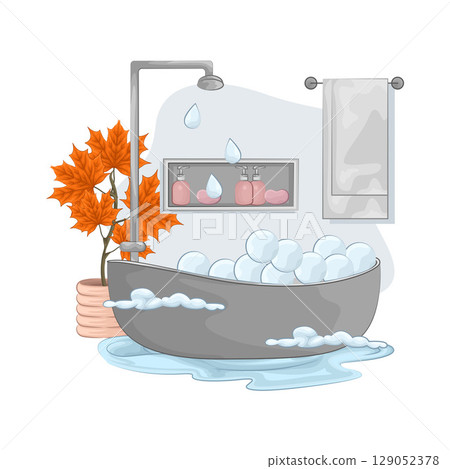 Illustration of Bathtub  129052378