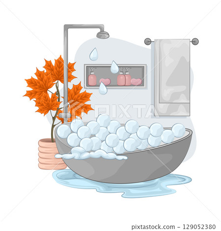Illustration of Bathtub Illustration of Bathtub 129052380