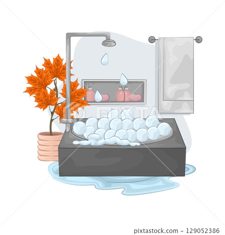Illustration of Bathtub Illustration of Bathtub 129052386