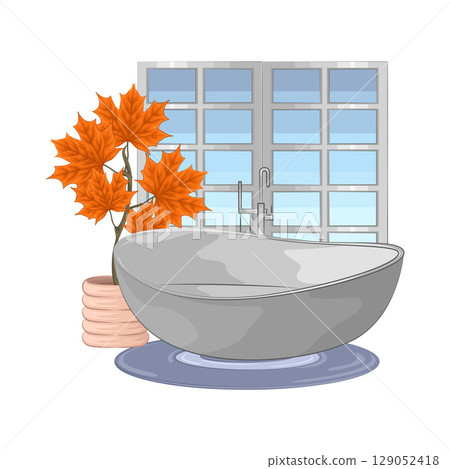 Illustration of Bathtub Illustration of Bathtub 129052418