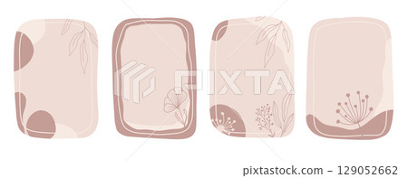 Minimal Nature-Inspired Frames with Plant Illustrations 129052662