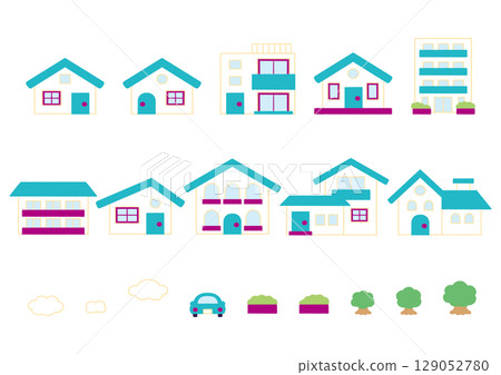 簡單的房子圖標集 129052780