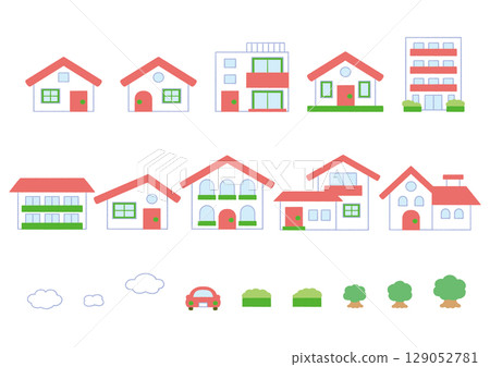 簡單的房子圖標集 129052781