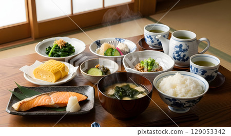 美味的日式早餐 129053342