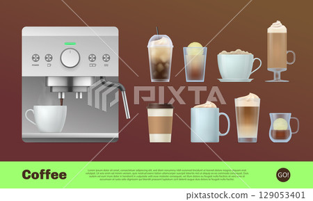 Coffee shop landing page template 129053401