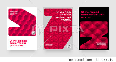 Simple template with abstract geometric shapes. 129053710