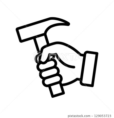 DIY_手拿著錘子圖標 129053723