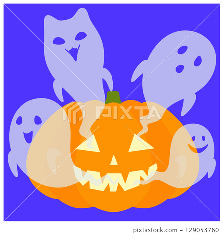 Halloween_Pumpkin and Ghost Halloween_Pumpkin and Ghost 129053760