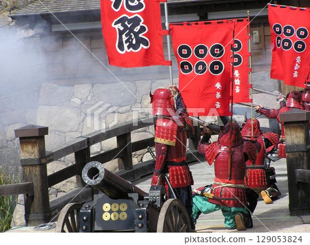 松代藩真田十萬石祭真田步槍隊表演 松代藩真田十萬石祭真田步槍隊表演 129053824