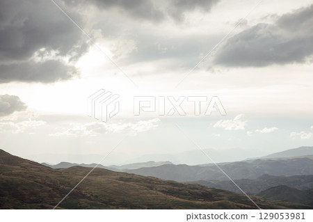 Beautiful landscape on the Caucasus Mountains from Armenia Beautiful landscape on the Caucasus Mountains from Armenia 129053981