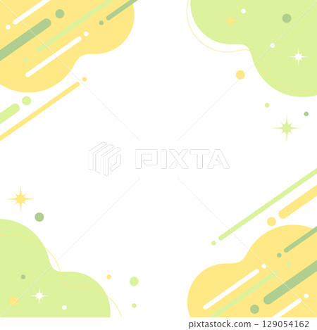Sparkling, fluffy, seamless geometric pattern, Y2K, Harajuku style, yellow, green, yellow-green 129054162