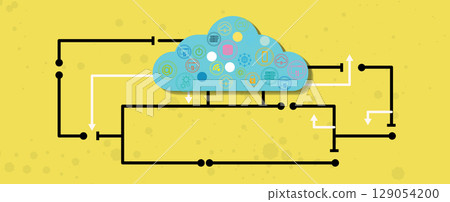Cloud bstract concept technology background and network security Cloud bstract concept technology background and network security 129054200