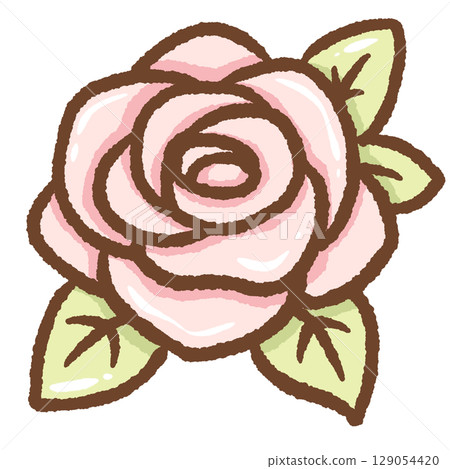 Close up of delicate pink rose leaves with soft natural lighting detailed botanical illustration perfect for floral designs gardening projects nature inspired artwork and decorative backgrounds Close up of delicate pink rose leaves with soft natural lighting detailed botanical illustration perfect for floral designs gardening projects nature inspired artwork and decorative backgrounds 129054420