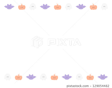 可愛的萬聖節相框 4：3 PNG 129054482