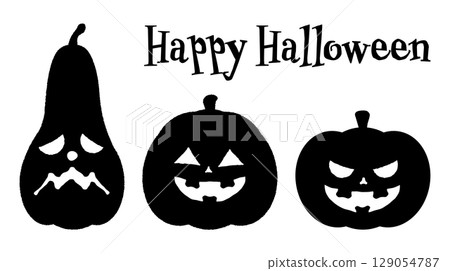 Halloween pumpkin set 129054787