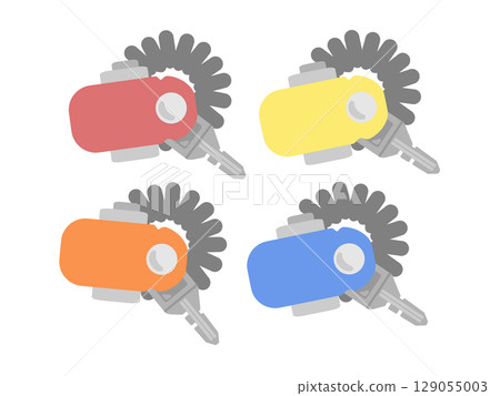 Locker key wristband hot spring pool public bath key illustration set 129055003