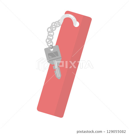 Hotel inn room key illustration Hotel inn room key illustration 129055082