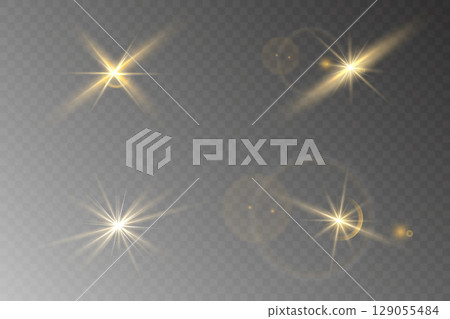 Yellow glowing light explodes Yellow glowing light explodes 129055484