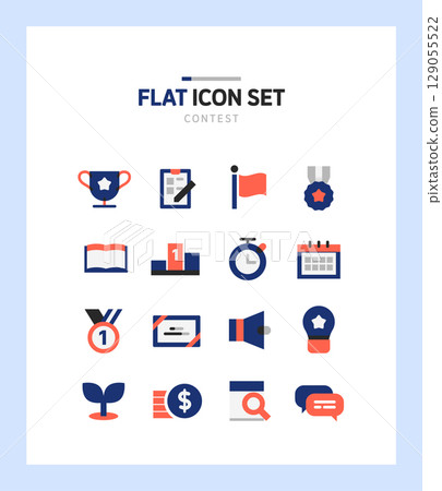 Simple Color Flat Icon  129055522