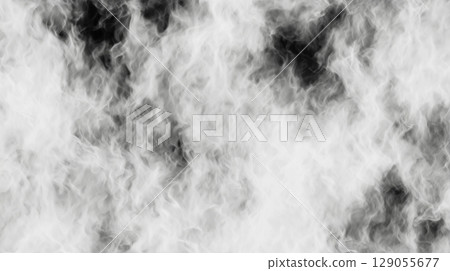 Monochrome smoke marble texture black and white fluid pattern 129055677
