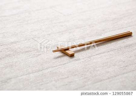 Chopsticks placed on the table Chopsticks placed on the table 129055867