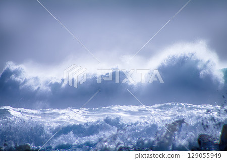 impressive storm on Pacific coast impressive storm on Pacific coast 129055949