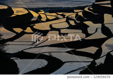 Spectacular views of the Genkai Sea: Hamanoura Rice Terraces 129056076