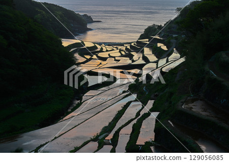 Spectacular views of the Genkai Sea: Hamanoura Rice Terraces 129056085