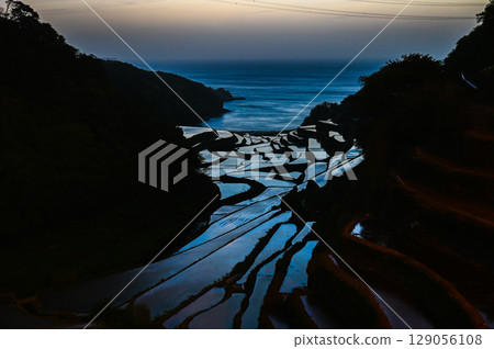 Spectacular views of the Genkai Sea: Hamanoura Rice Terraces Spectacular views of the Genkai Sea: Hamanoura Rice Terraces 129056108